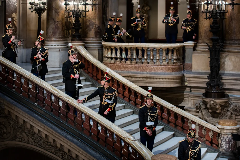 Coverage of an Élysée-organised event with the Garde nationale